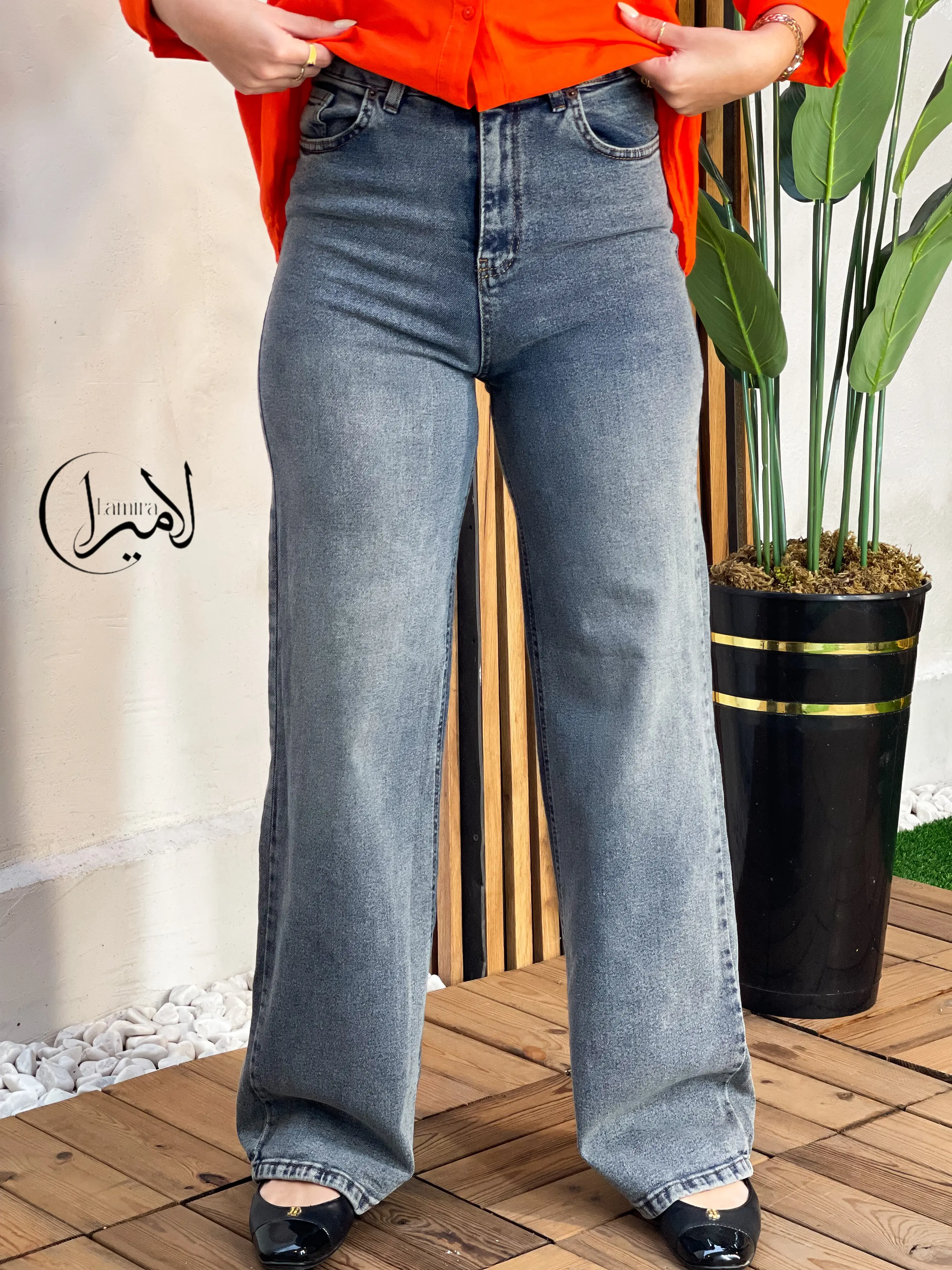 شلوار جین راسته ترک Wide leg